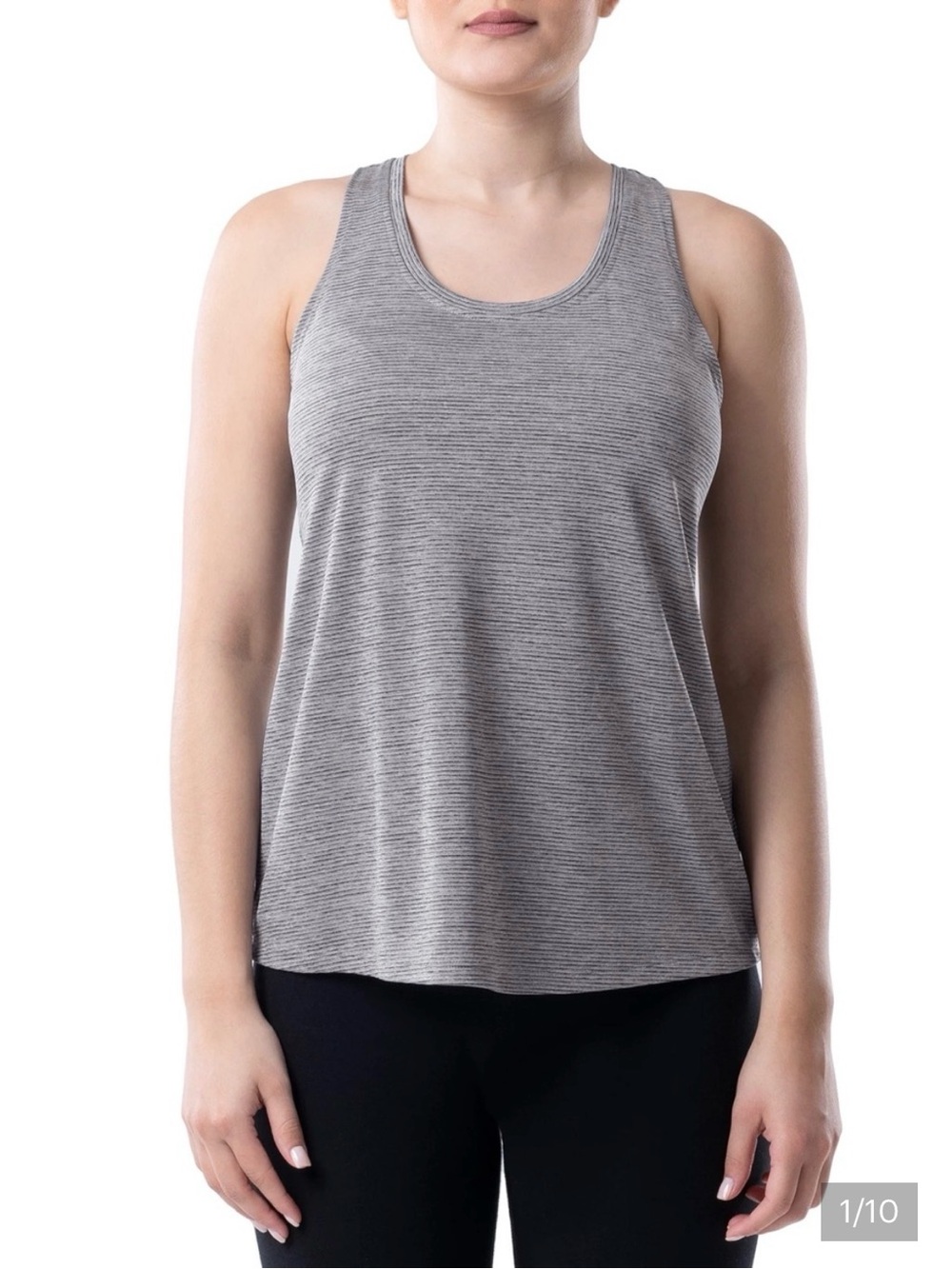 Athletic- Grey Striped Racerback Athletic Tank Top XXL 20‎ AW14100095442S